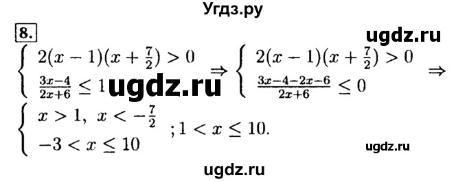 ГДЗ (Решебник №2 к задачнику 2015) по алгебре 9 класс (Учебник, Задачник) Мордкович А.Г. / домашняя контрольная работа / КР-1 / вариант 1 / 8