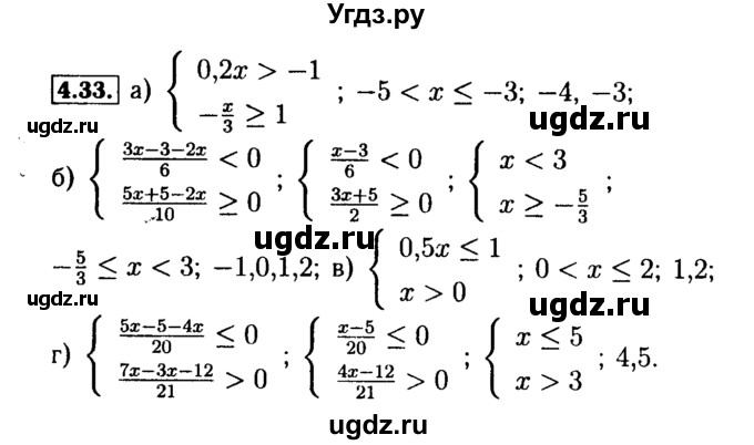 ГДЗ (Решебник №2 к задачнику 2015) по алгебре 9 класс (Учебник, Задачник) Мордкович А.Г. / § 4 / 4.33