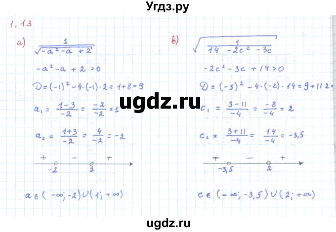 ГДЗ (Решебник к задачнику 2019) по алгебре 9 класс (Учебник, Задачник) Мордкович А.Г. / § 1 / 1.13