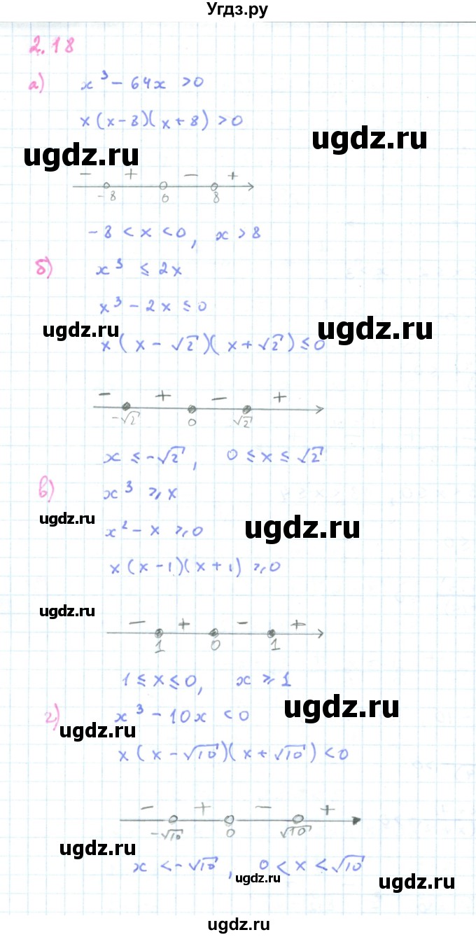 ГДЗ (Решебник к задачнику 2019) по алгебре 9 класс (Учебник, Задачник) Мордкович А.Г. / § 2 / 2.18