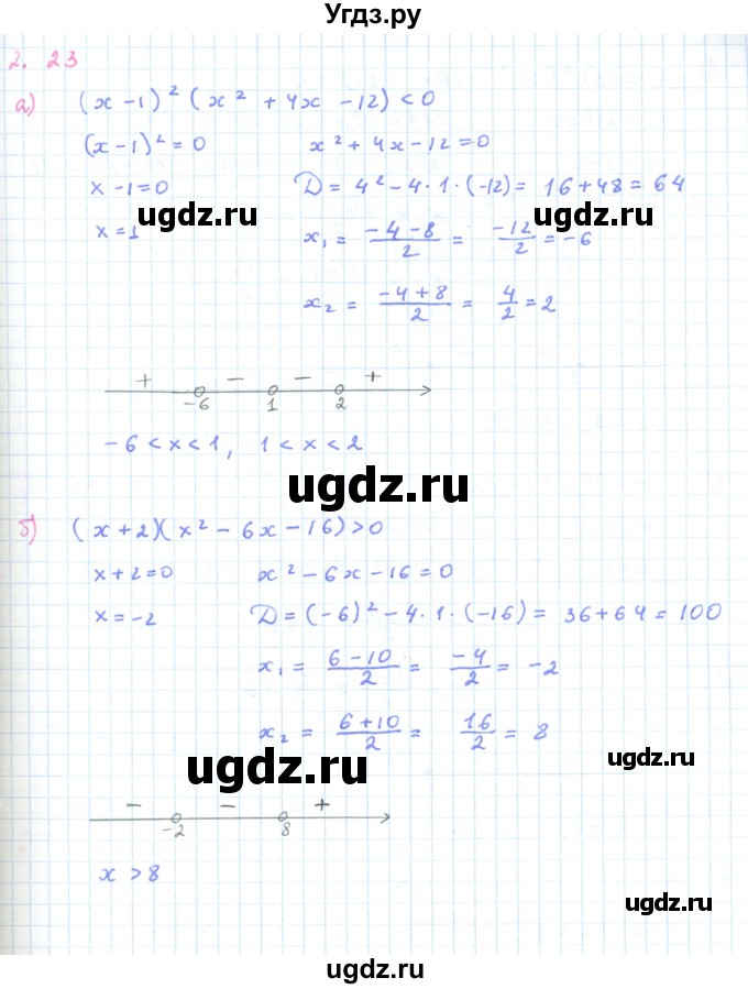 ГДЗ (Решебник к задачнику 2019) по алгебре 9 класс (Учебник, Задачник) Мордкович А.Г. / § 2 / 2.23