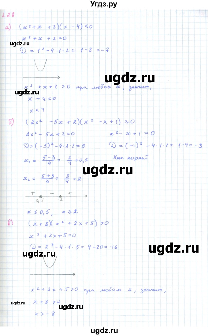 ГДЗ (Решебник к задачнику 2019) по алгебре 9 класс (Учебник, Задачник) Мордкович А.Г. / § 2 / 2.28