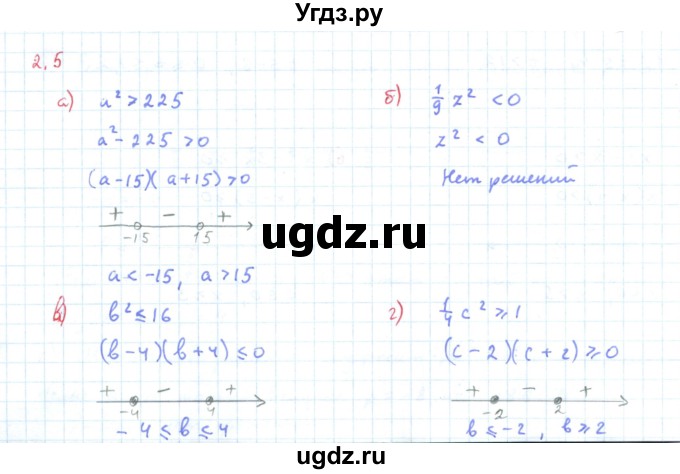 ГДЗ (Решебник к задачнику 2019) по алгебре 9 класс (Учебник, Задачник) Мордкович А.Г. / § 2 / 2.5
