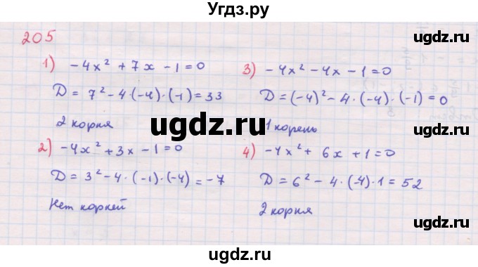 ГДЗ (Решебник к задачнику 2019) по алгебре 9 класс (Учебник, Задачник) Мордкович А.Г. / итоговое повторение (2019-2021) / 205