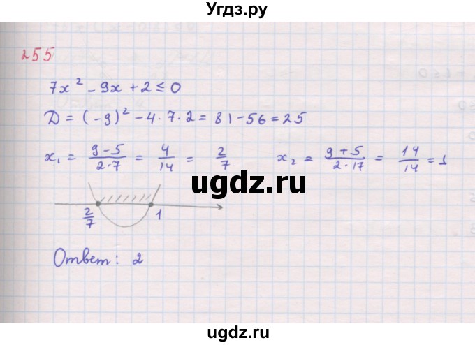 ГДЗ (Решебник к задачнику 2019) по алгебре 9 класс (Учебник, Задачник) Мордкович А.Г. / итоговое повторение (2019-2021) / 255