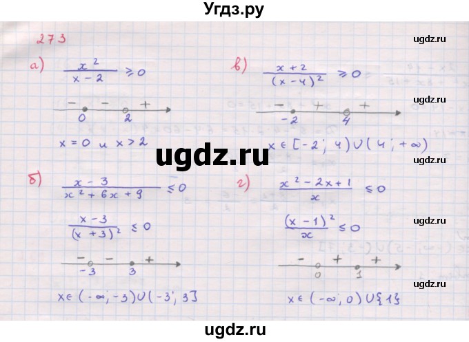 ГДЗ (Решебник к задачнику 2019) по алгебре 9 класс (Учебник, Задачник) Мордкович А.Г. / итоговое повторение (2019-2021) / 273