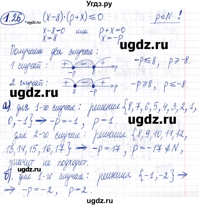 ГДЗ (Решебник к задачнику 2021) по алгебре 9 класс (Учебник, Задачник) Мордкович А.Г. / § 1 / 1.26