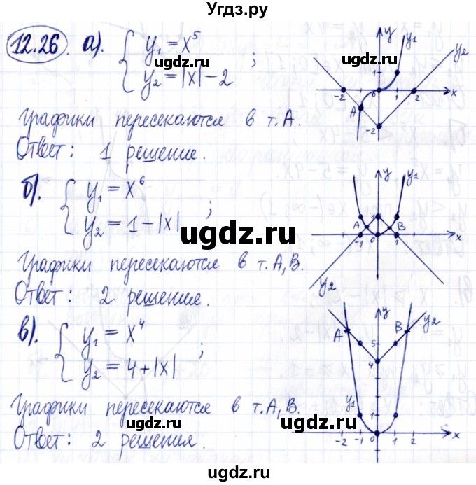 ГДЗ (Решебник к задачнику 2021) по алгебре 9 класс (Учебник, Задачник) Мордкович А.Г. / § 12 / 12.26
