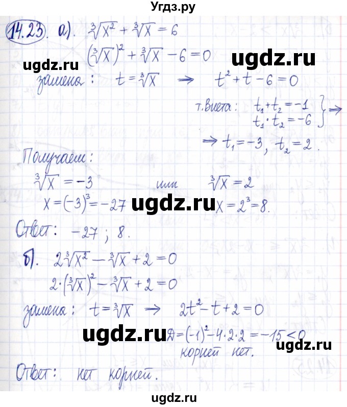 ГДЗ (Решебник к задачнику 2021) по алгебре 9 класс (Учебник, Задачник) Мордкович А.Г. / § 14 / 14.23