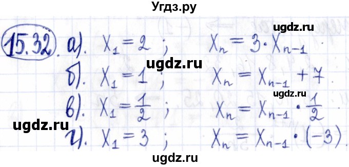 ГДЗ (Решебник к задачнику 2021) по алгебре 9 класс (Учебник, Задачник) Мордкович А.Г. / § 15 / 15.32