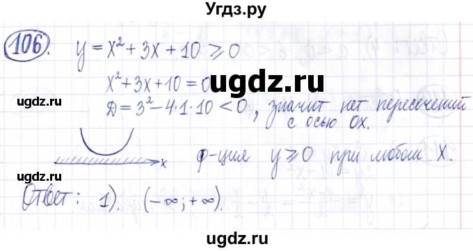 ГДЗ (Решебник к задачнику 2021) по алгебре 9 класс (Учебник, Задачник) Мордкович А.Г. / итоговое повторение (2019-2021) / 106