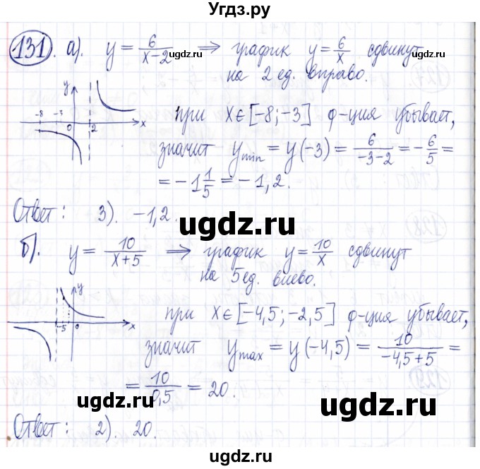 ГДЗ (Решебник к задачнику 2021) по алгебре 9 класс (Учебник, Задачник) Мордкович А.Г. / итоговое повторение (2019-2021) / 131