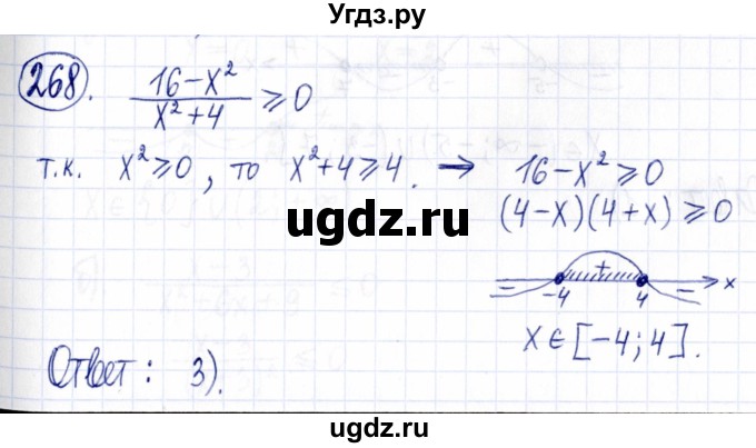 ГДЗ (Решебник к задачнику 2021) по алгебре 9 класс (Учебник, Задачник) Мордкович А.Г. / итоговое повторение (2019-2021) / 268