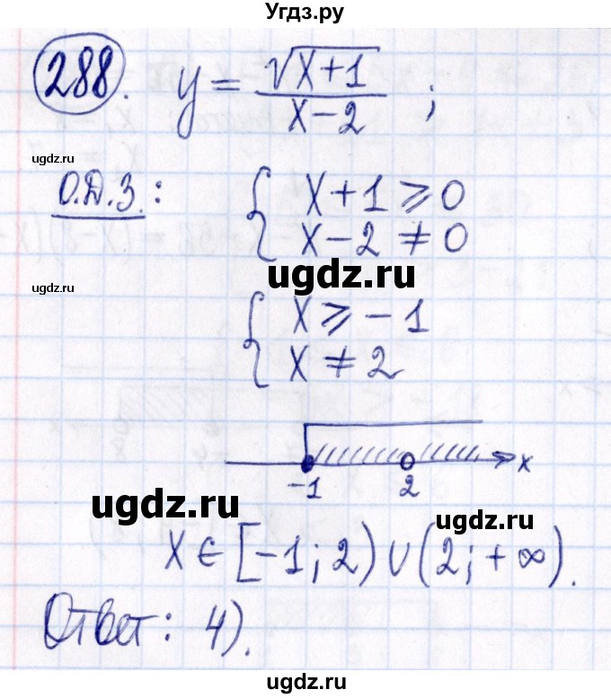 ГДЗ (Решебник к задачнику 2021) по алгебре 9 класс (Учебник, Задачник) Мордкович А.Г. / итоговое повторение (2019-2021) / 288