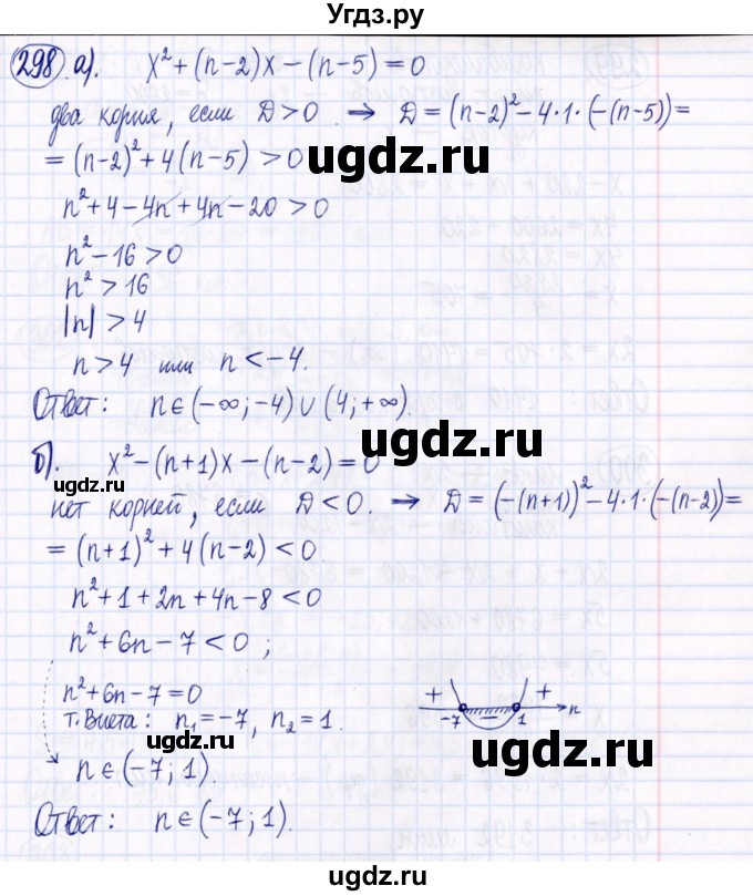 ГДЗ (Решебник к задачнику 2021) по алгебре 9 класс (Учебник, Задачник) Мордкович А.Г. / итоговое повторение (2019-2021) / 298