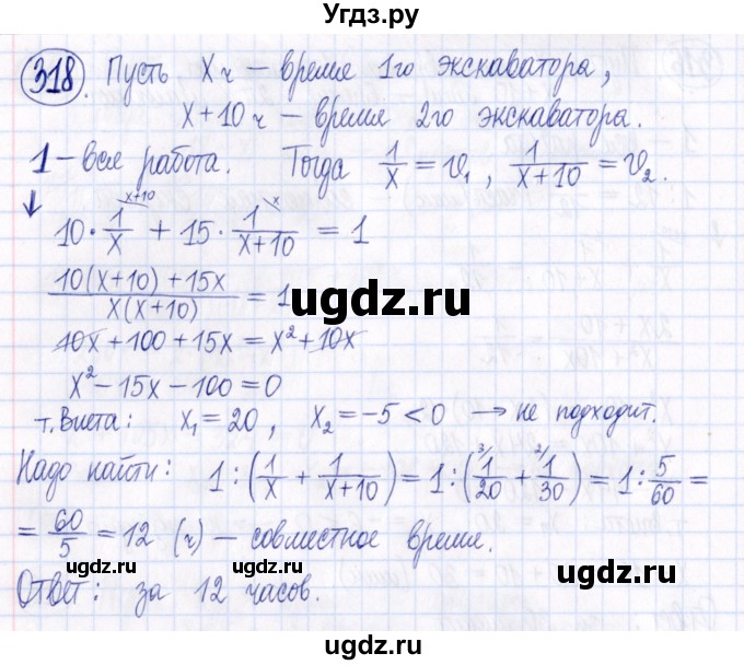 ГДЗ (Решебник к задачнику 2021) по алгебре 9 класс (Учебник, Задачник) Мордкович А.Г. / итоговое повторение (2019-2021) / 318