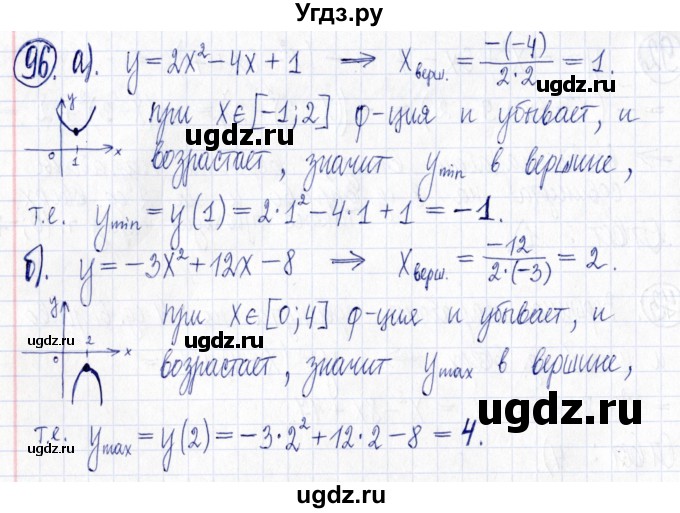 ГДЗ (Решебник к задачнику 2021) по алгебре 9 класс (Учебник, Задачник) Мордкович А.Г. / итоговое повторение (2019-2021) / 96