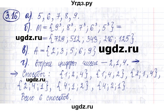 ГДЗ (Решебник к задачнику 2021) по алгебре 9 класс (Учебник, Задачник) Мордкович А.Г. / § 3 / 3.16