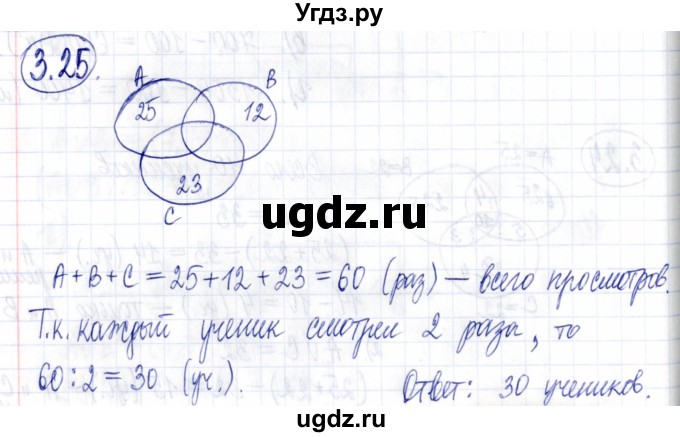 ГДЗ (Решебник к задачнику 2021) по алгебре 9 класс (Учебник, Задачник) Мордкович А.Г. / § 3 / 3.25