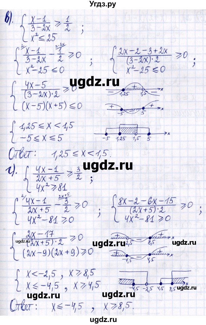 ГДЗ (Решебник к задачнику 2021) по алгебре 9 класс (Учебник, Задачник) Мордкович А.Г. / § 4 / 4.25(продолжение 2)
