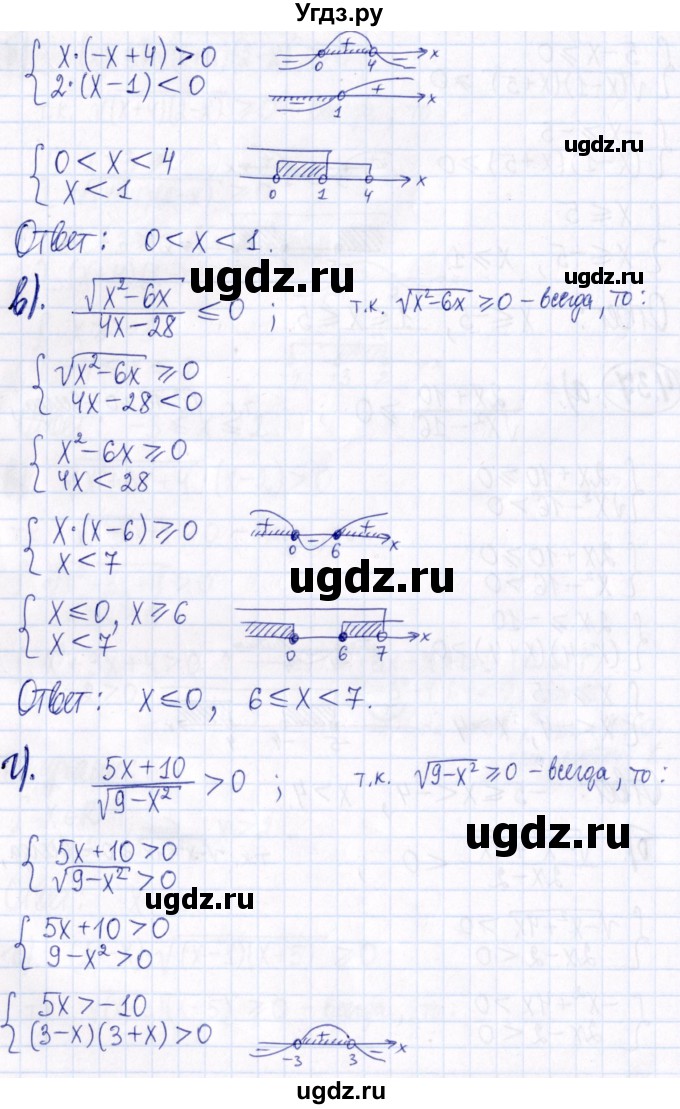 ГДЗ (Решебник к задачнику 2021) по алгебре 9 класс (Учебник, Задачник) Мордкович А.Г. / § 4 / 4.37(продолжение 2)