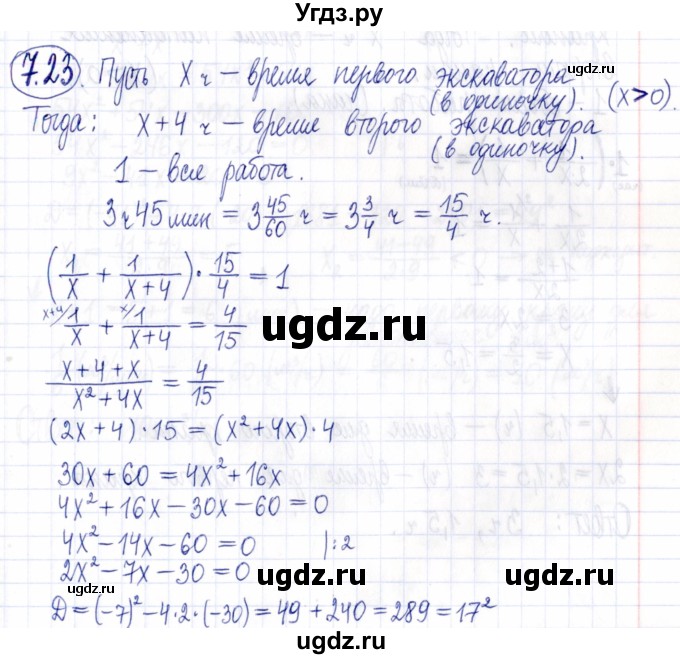 ГДЗ (Решебник к задачнику 2021) по алгебре 9 класс (Учебник, Задачник) Мордкович А.Г. / § 7 / 7.23
