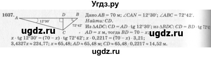ГДЗ (Решебник №7 к учебнику 2016) по геометрии 7 класс Л.С. Атанасян / номер / 1037