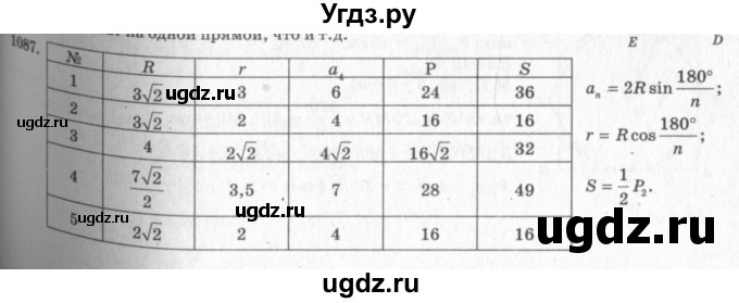 ГДЗ (Решебник №7 к учебнику 2016) по геометрии 7 класс Л.С. Атанасян / номер / 1087