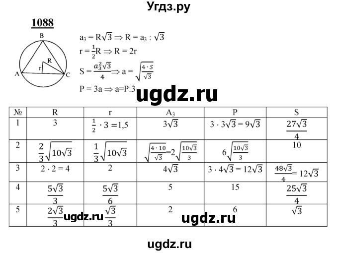 ГДЗ (Решебник №2 к учебнику 2016) по геометрии 7 класс Л.С. Атанасян / номер / 1088