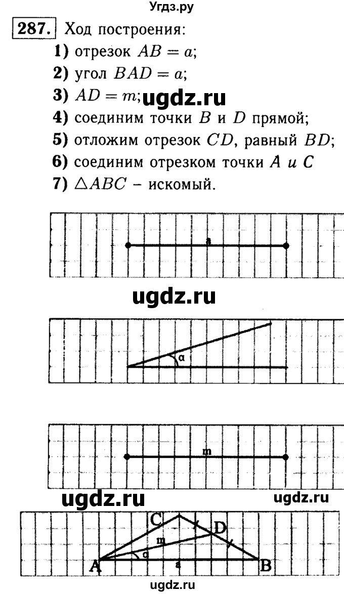 ГДЗ (Решебник №1 к учебнику 2016) по геометрии 7 класс Л.С. Атанасян / номер / 287