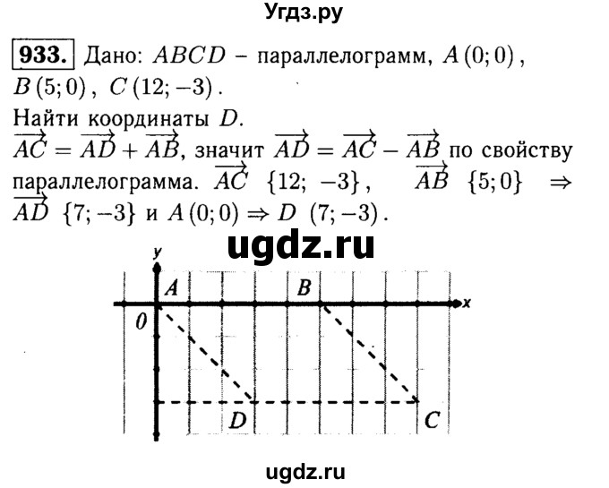 ГДЗ (Решебник №1 к учебнику 2016) по геометрии 7 класс Л.С. Атанасян / номер / 933
