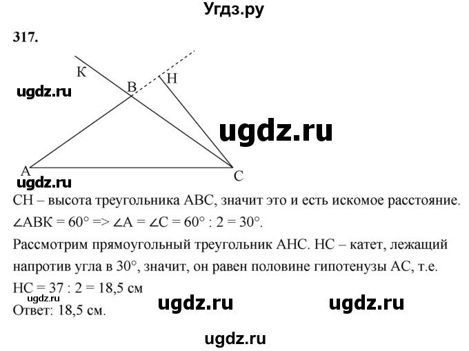 ГДЗ (Решебник к учебнику 2023) по геометрии 7 класс Л.С. Атанасян / номер / 317
