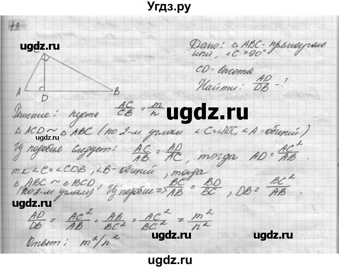 ГДЗ (решебник) по геометрии 7 класс А.В. Погорелов / параграф 11 / 43