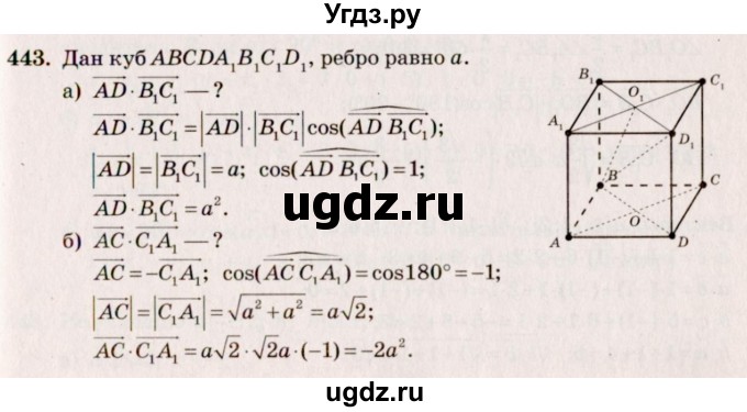 ГДЗ (Решебник №4) по геометрии 10 класс Атанасян Л.С. / задание / 443