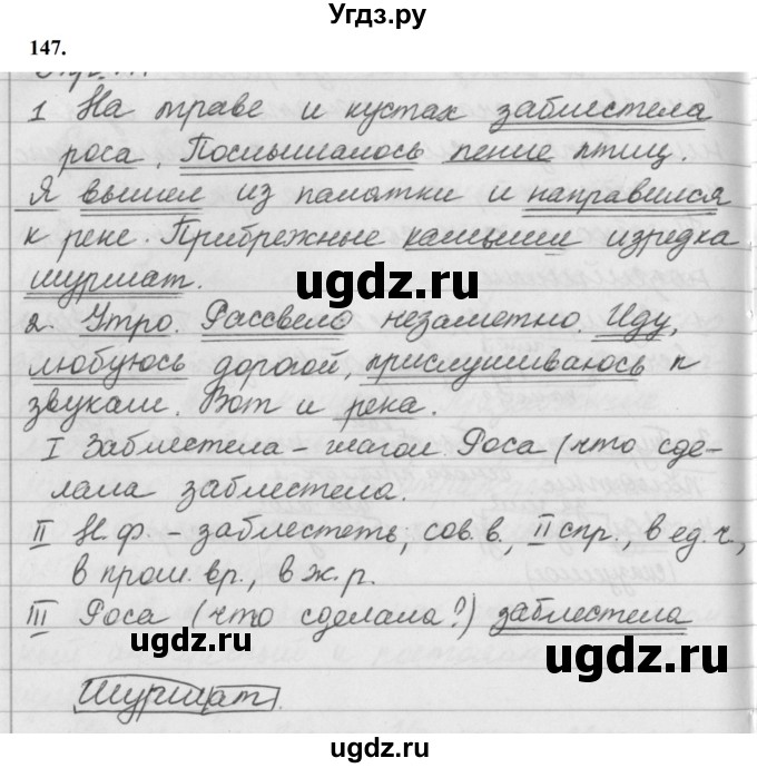 ГДЗ (Решебник к учебнику 2019) по русскому языку 5 класс М.Т. Баранов / упражнение / 147