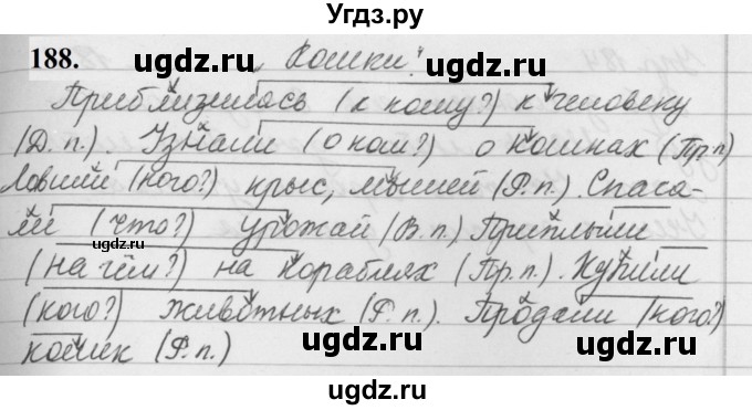 ГДЗ (Решебник к учебнику 2019) по русскому языку 5 класс М.Т. Баранов / упражнение / 188
