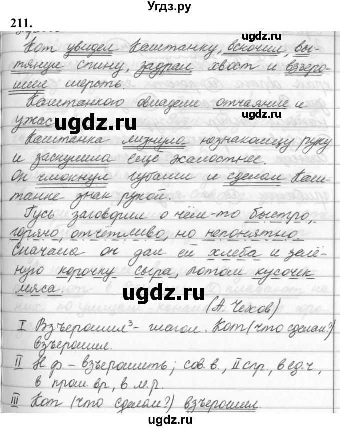 ГДЗ (Решебник к учебнику 2019) по русскому языку 5 класс М.Т. Баранов / упражнение / 211