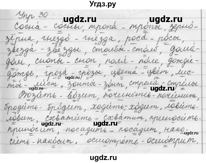 ГДЗ (Решебник к учебнику 2019) по русскому языку 5 класс М.Т. Баранов / упражнение / 30