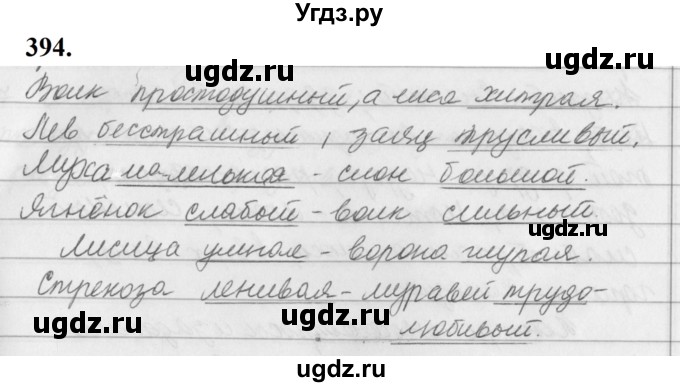 ГДЗ (Решебник к учебнику 2019) по русскому языку 5 класс М.Т. Баранов / упражнение / 394