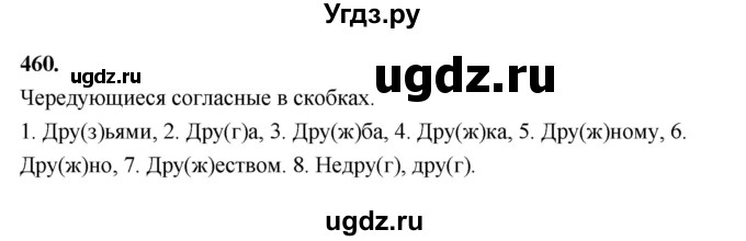 ГДЗ (Решебник к учебнику 2019) по русскому языку 5 класс М.Т. Баранов / упражнение / 460