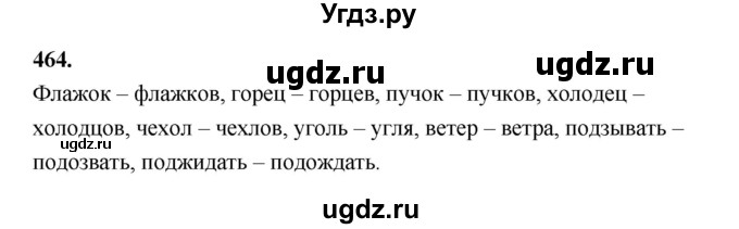 ГДЗ (Решебник к учебнику 2019) по русскому языку 5 класс М.Т. Баранов / упражнение / 464