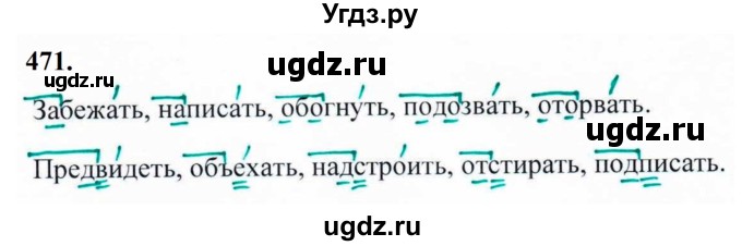 ГДЗ (Решебник к учебнику 2019) по русскому языку 5 класс М.Т. Баранов / упражнение / 471
