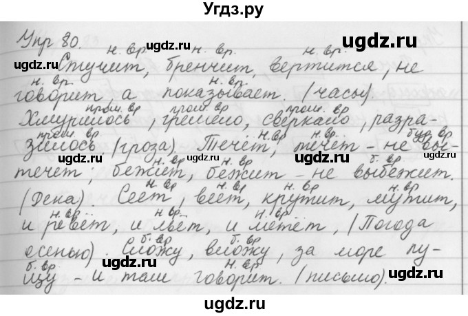 ГДЗ (Решебник к учебнику 2019) по русскому языку 5 класс М.Т. Баранов / упражнение / 80