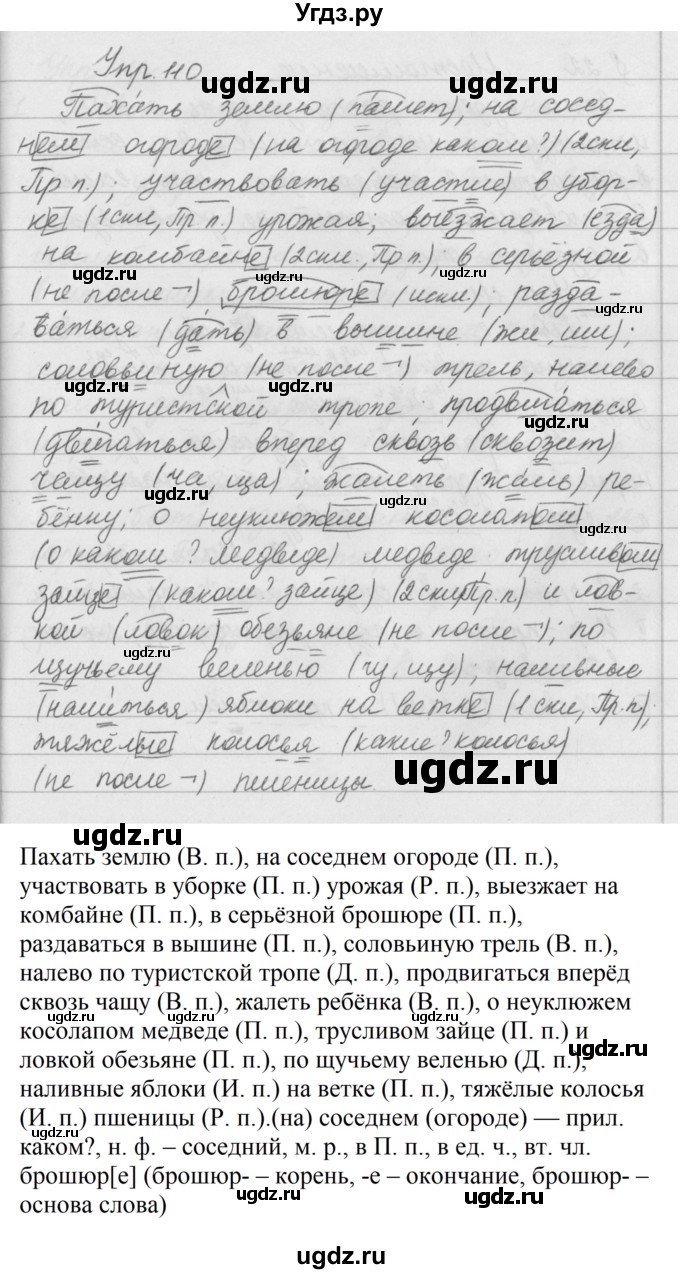 ГДЗ (Решебник №2 к учебнику 2016) по русскому языку 5 класс М.Т. Баранов / упражнение / 110