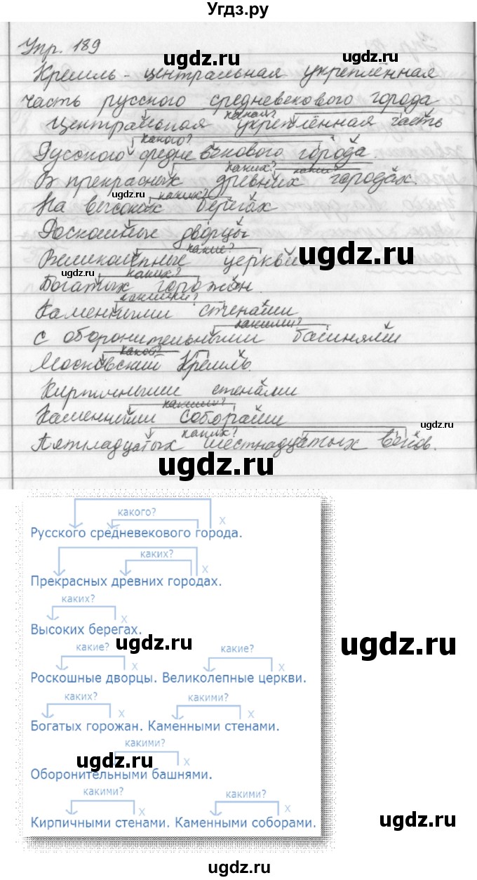 ГДЗ (Решебник №2 к учебнику 2016) по русскому языку 5 класс М.Т. Баранов / упражнение / 189