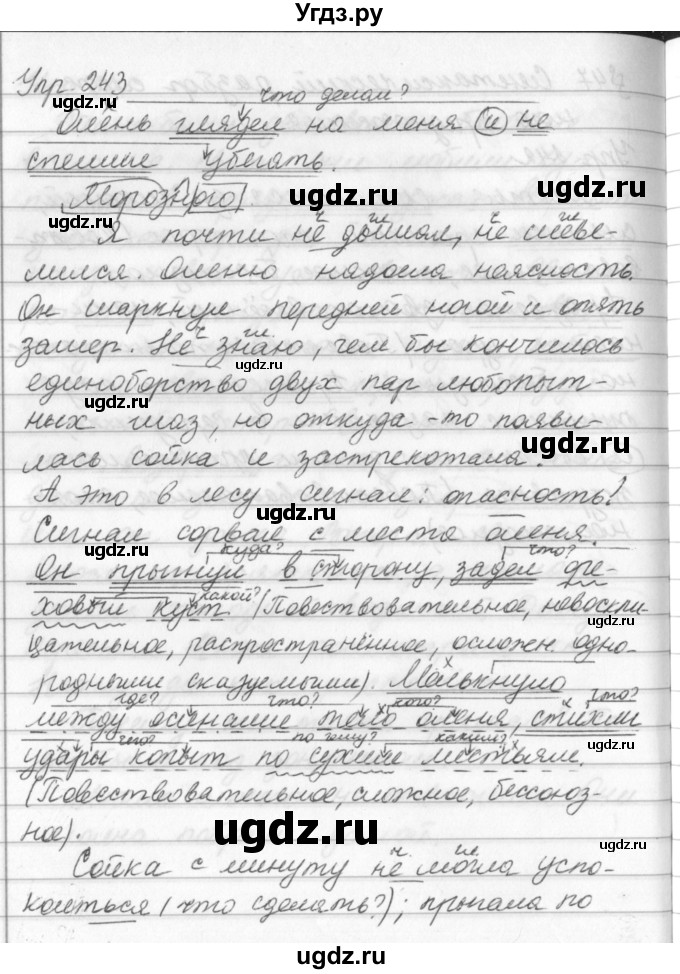 ГДЗ (Решебник №2 к учебнику 2016) по русскому языку 5 класс М.Т. Баранов / упражнение / 243(продолжение 3)