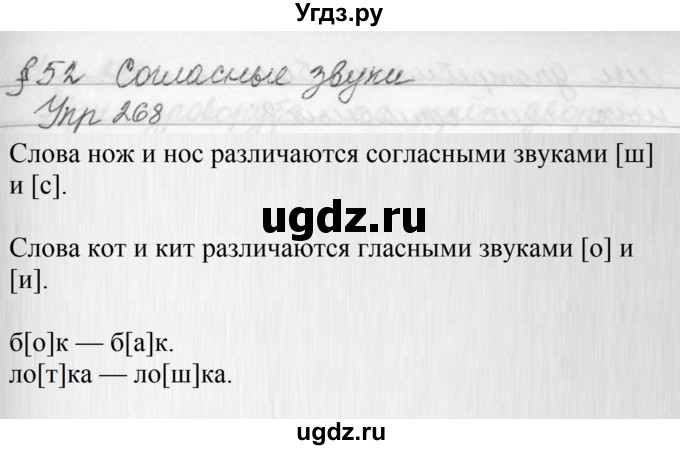 ГДЗ (Решебник №2 к учебнику 2016) по русскому языку 5 класс М.Т. Баранов / упражнение / 268