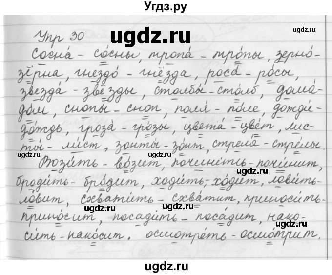 ГДЗ (Решебник №2 к учебнику 2016) по русскому языку 5 класс М.Т. Баранов / упражнение / 30