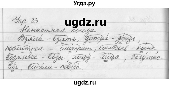 ГДЗ (Решебник №2 к учебнику 2016) по русскому языку 5 класс М.Т. Баранов / упражнение / 33