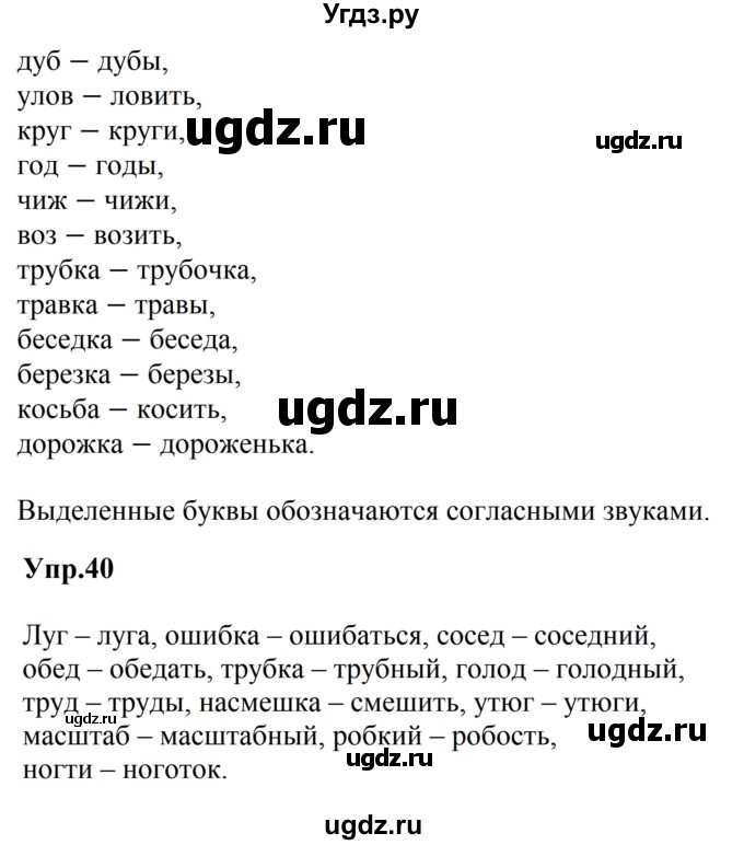 ГДЗ (Решебник №2 к учебнику 2016) по русскому языку 5 класс М.Т. Баранов / упражнение / 40